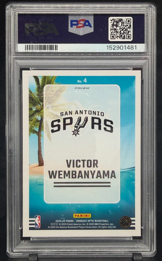 2024-25 Panini Donruss Optic #4 Splash! Victor Wembanyama PSA 10