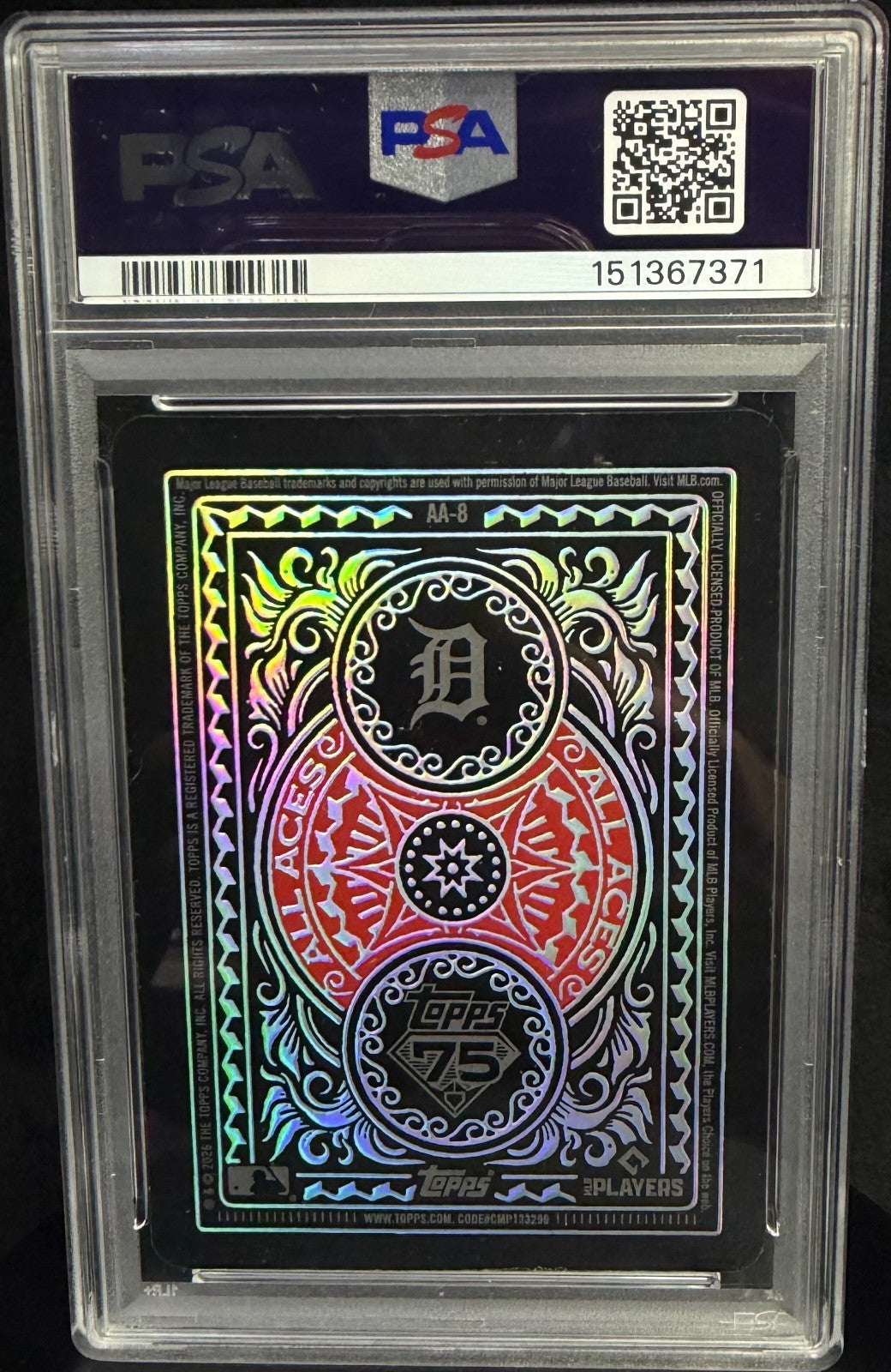 2026 Topps Series 1 #AA-8 All Aces Tarik Skubal PSA 8