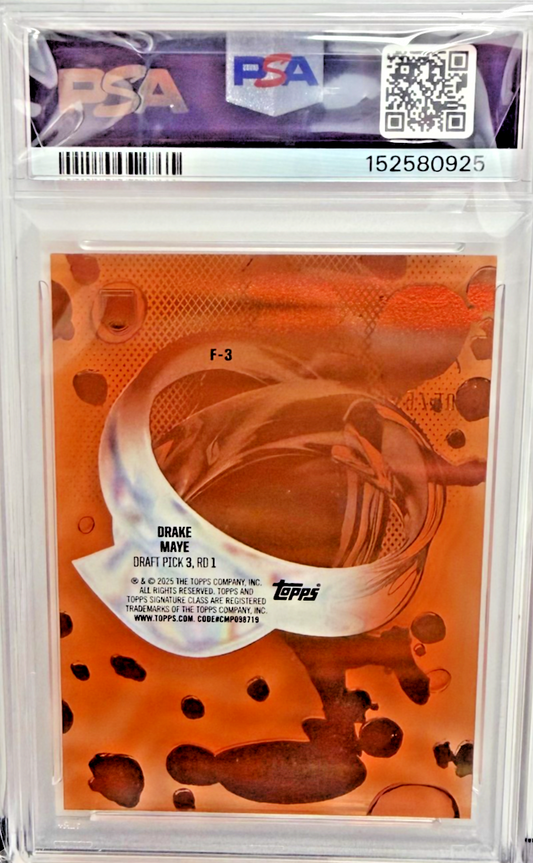 2024 Topps Signature Class Fluidity - Orange #F3 Drake Maye PSA 10