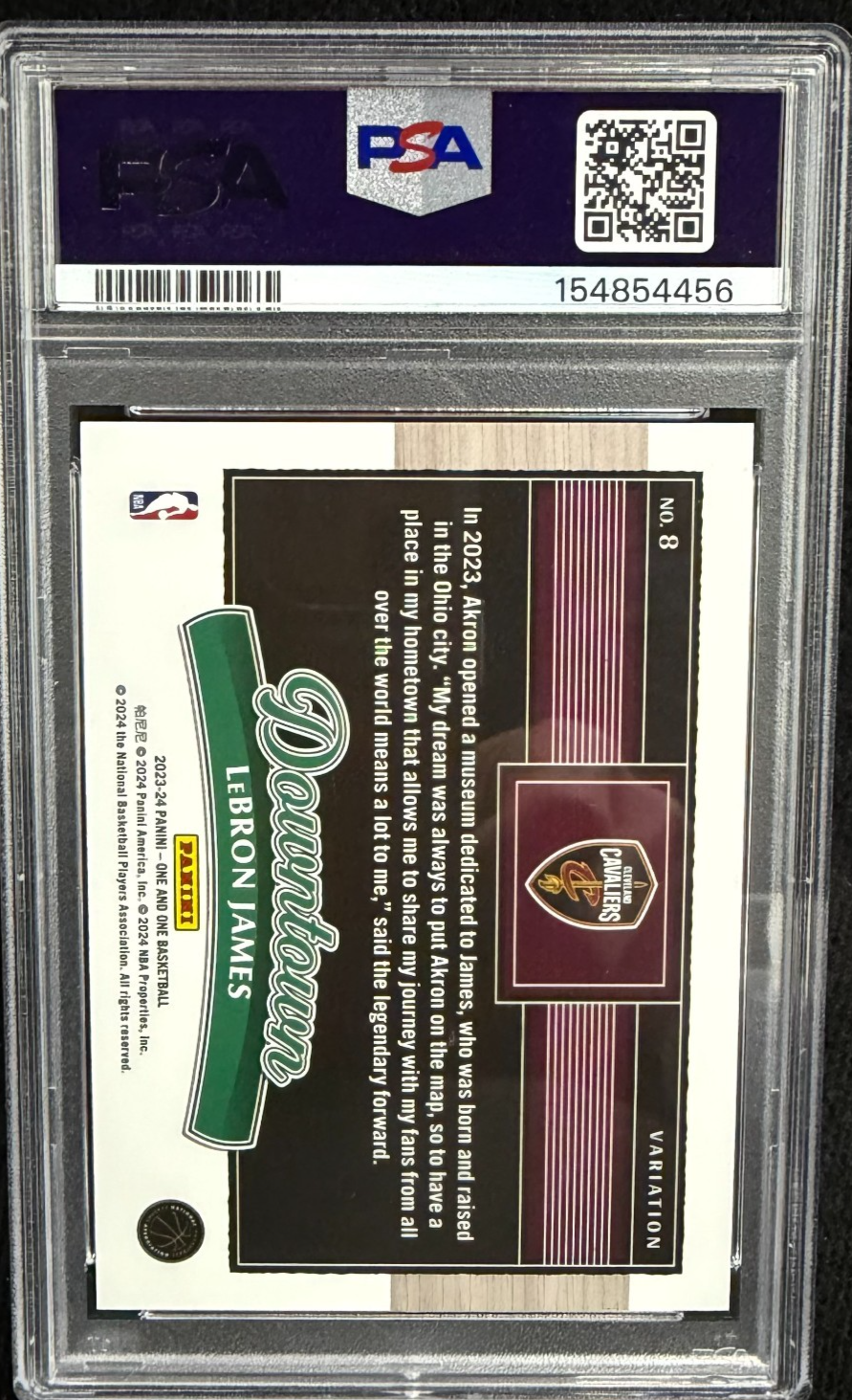 2023 Panini One and One Downtown #8 Lebron James PSA 9