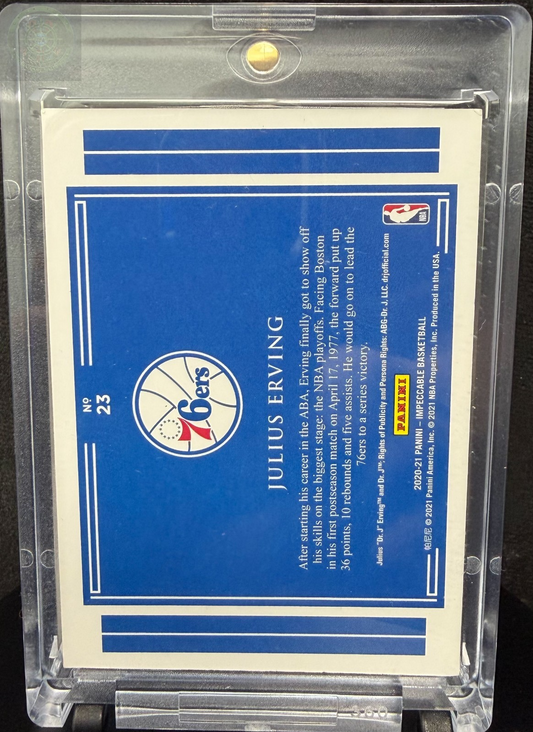 2020-1 Panini Impeccable Julius Erving Silver Bar