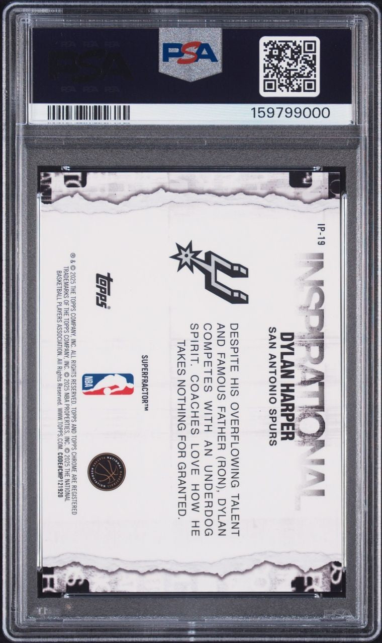 2025 TOPPS CHROME BASKETBALL IP-19 DYLAN HARPER INSPIRATIONAL-SUPERFRACTOR /1 R