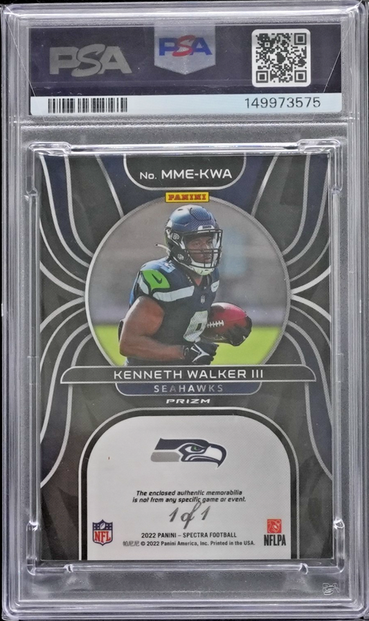 2022 Spectra Monumental Memorabilia Gold Vinyl Rookie Patch 1/1 MME-KWA