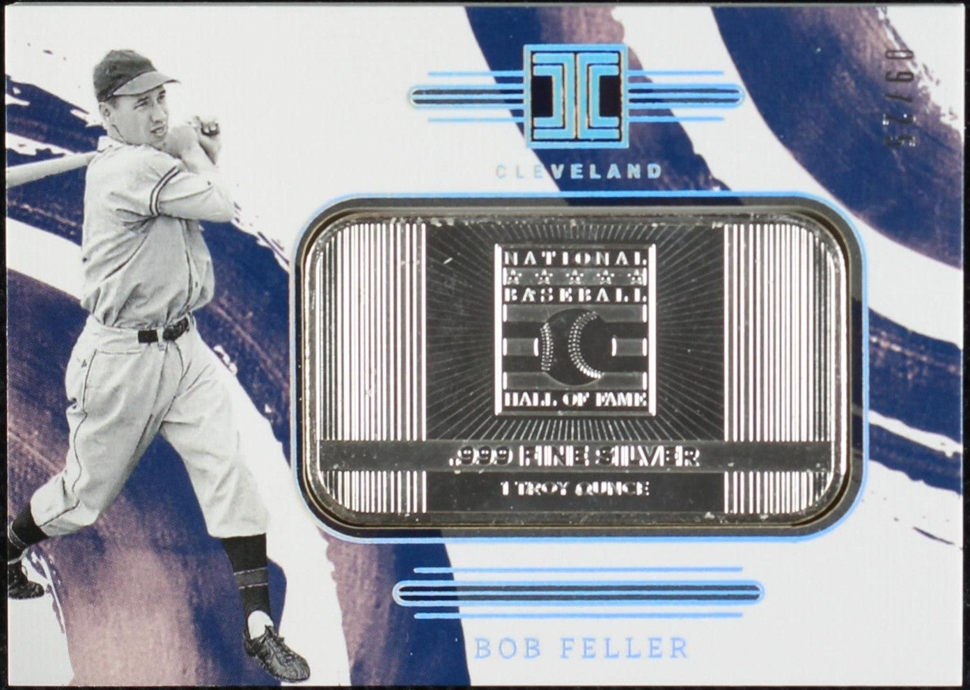 2024 Panini Impeccable - Bob Feller Cooperstown Logo .999 Fine Silver /25
