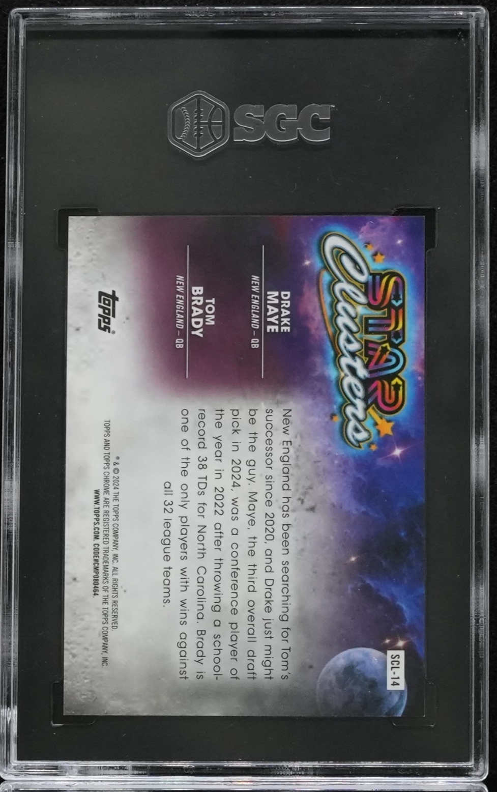 2024 TOPPS COSMIC CHROME TOM BRADY DRAKE MAYE BLUE MOON REFRACTOR /99