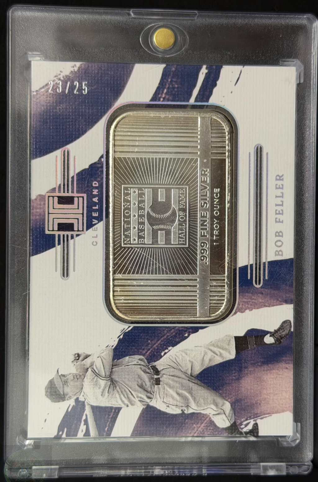 2024 Panini Impeccable - Bob Feller Cooperstown Logo .999 Fine Silver /25