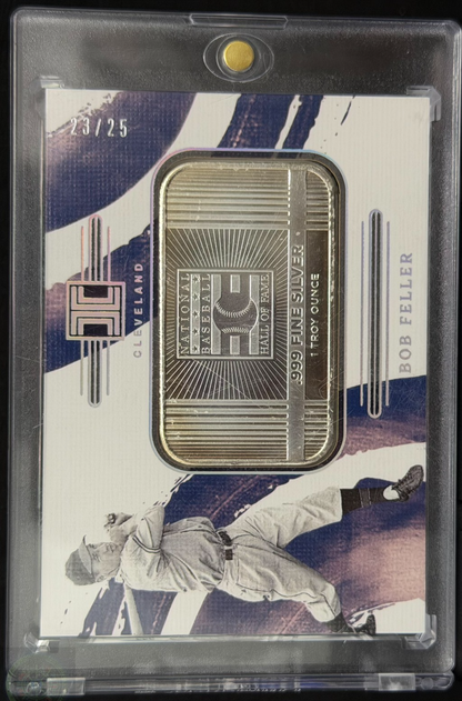 2024 Panini Impeccable - Bob Feller Cooperstown Logo .999 Fine Silver /25
