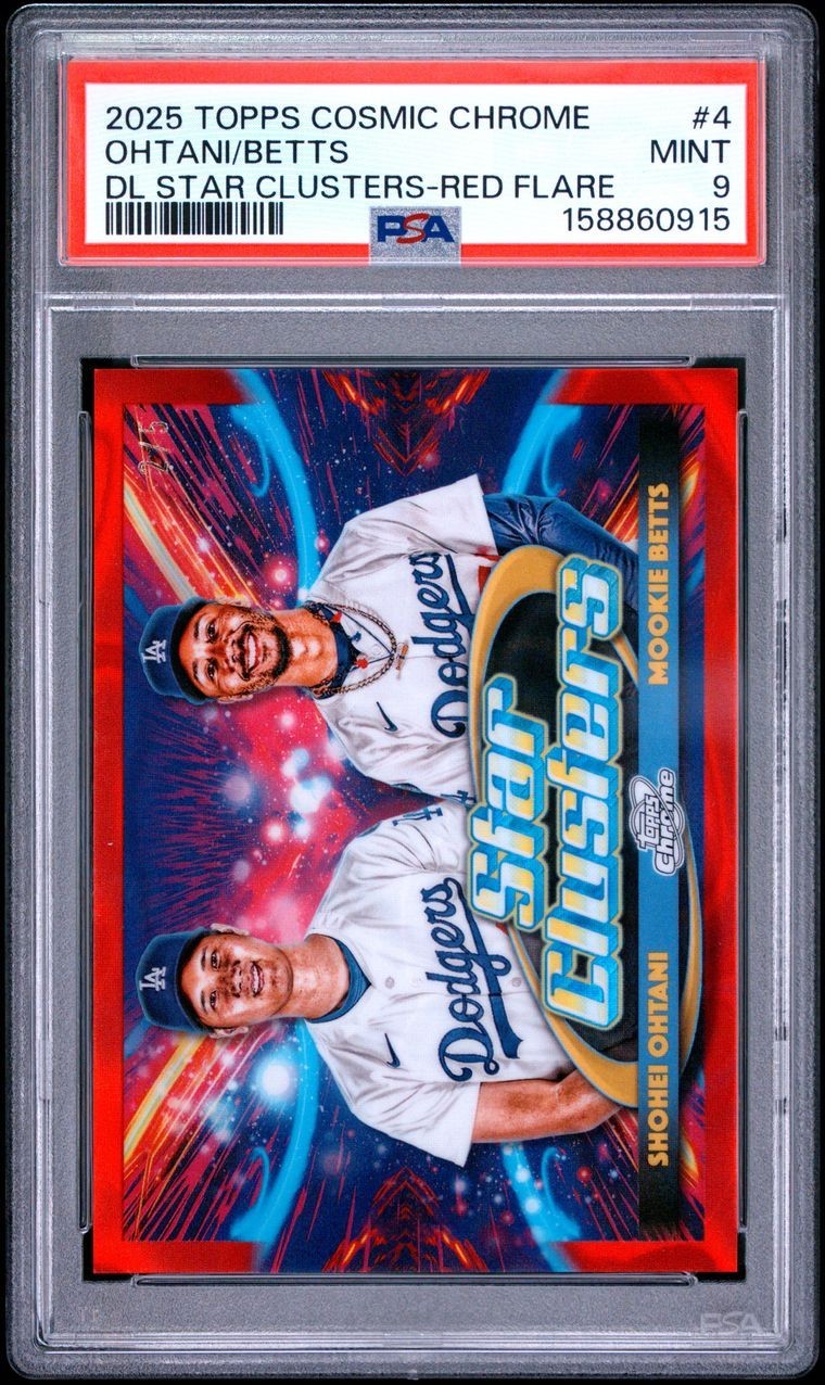2025 Topps Cosmic Shohei Ohtani Mookie Betts PSA 9 Star Clusters /5 RARE