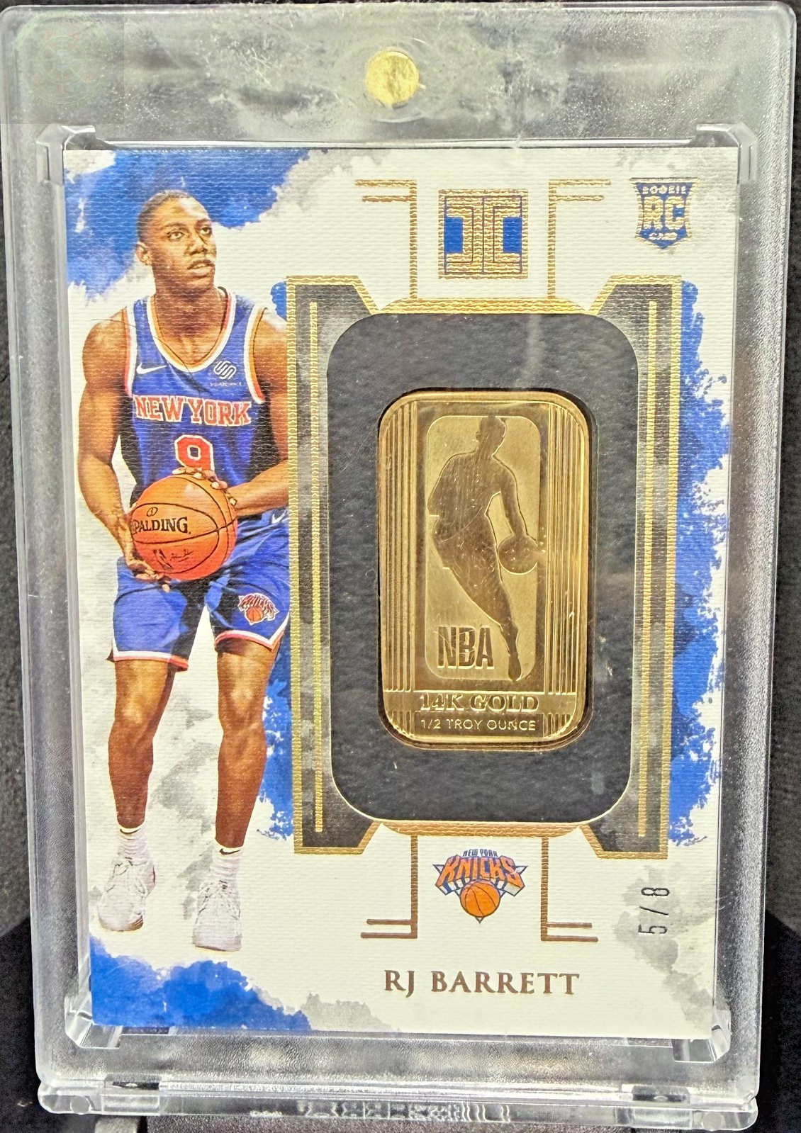 2019-20 Panini Impeccable 14K Gold NBA RJ Barrett 0.5 Troy Oz