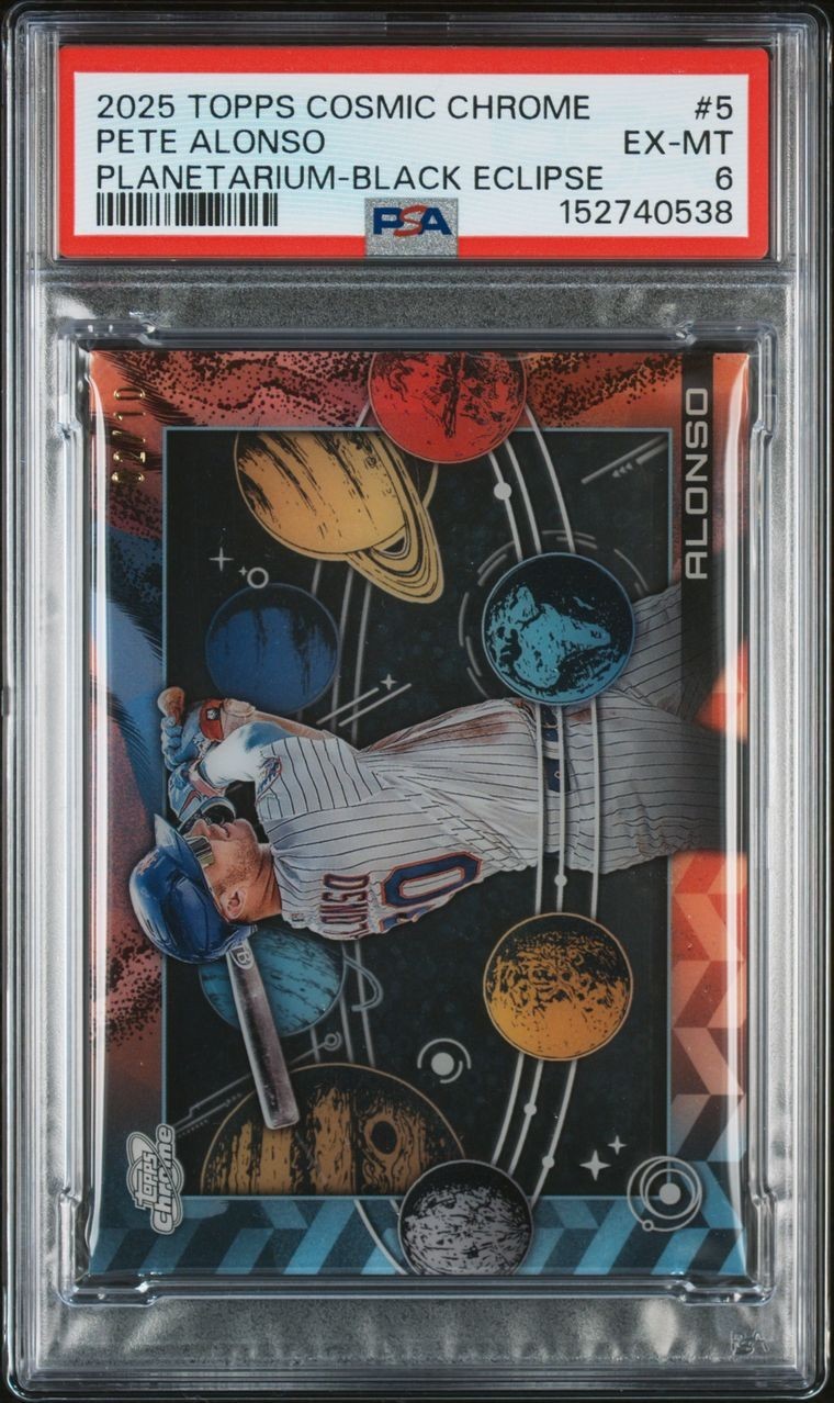 2025 TOPPS COSMIC CHROME BASEBALL  PETE ALONSO PLANETARIUM BLACK  /10 ECLIPSE