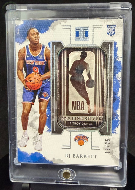 2019-20 Panini Impeccable - Nba Logo RJ Barrett #38 Silver /25 (RC)