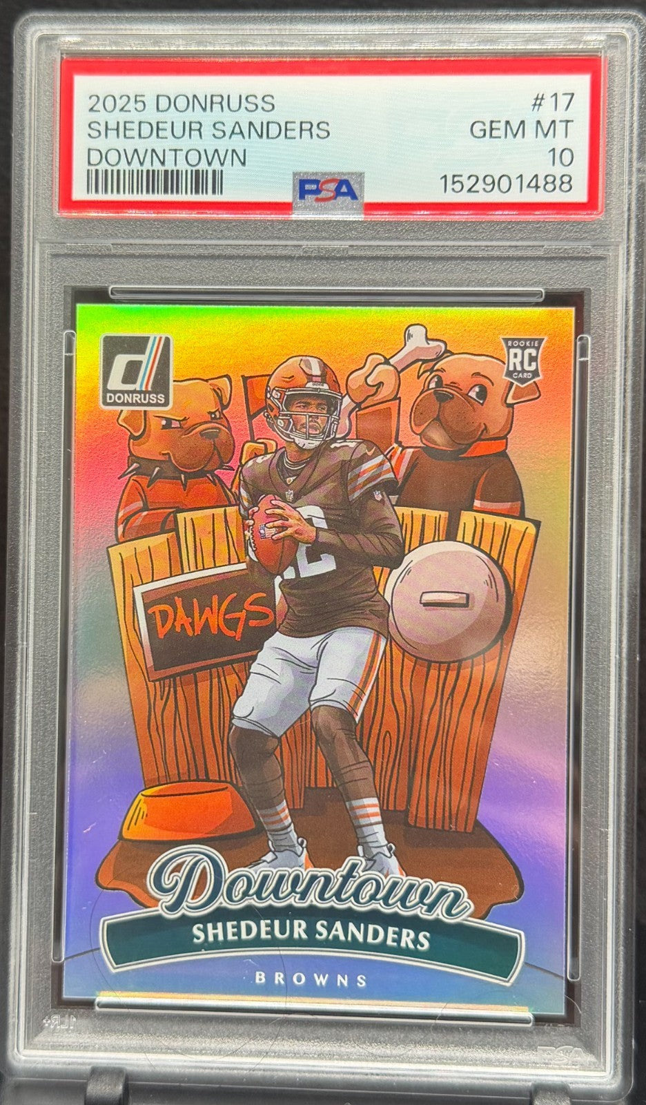 2025 Panini Donruss - Downtown! Shedeur Sanders #17 (RC) PSA 10