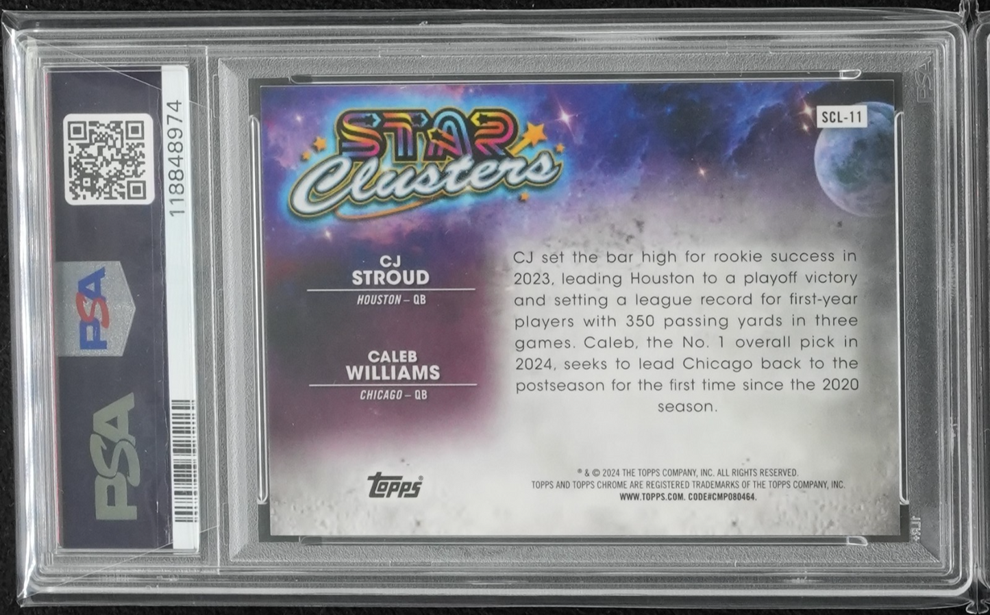2024 Topps Cosmic Chrome Star Clusters Williams/Stroud 25 PSA 10