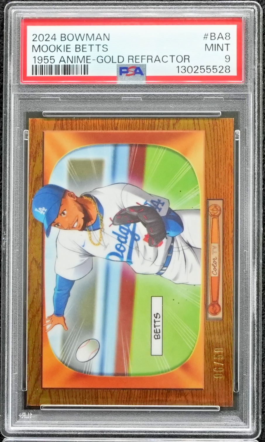 2024 Bowman - '55 Bowman Anime Mookie Betts #BA-8 Gold Refractor /50