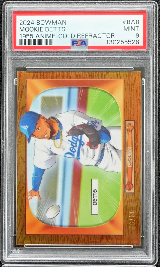 2024 Bowman - '55 Bowman Anime Mookie Betts #BA-8 Gold Refractor /50