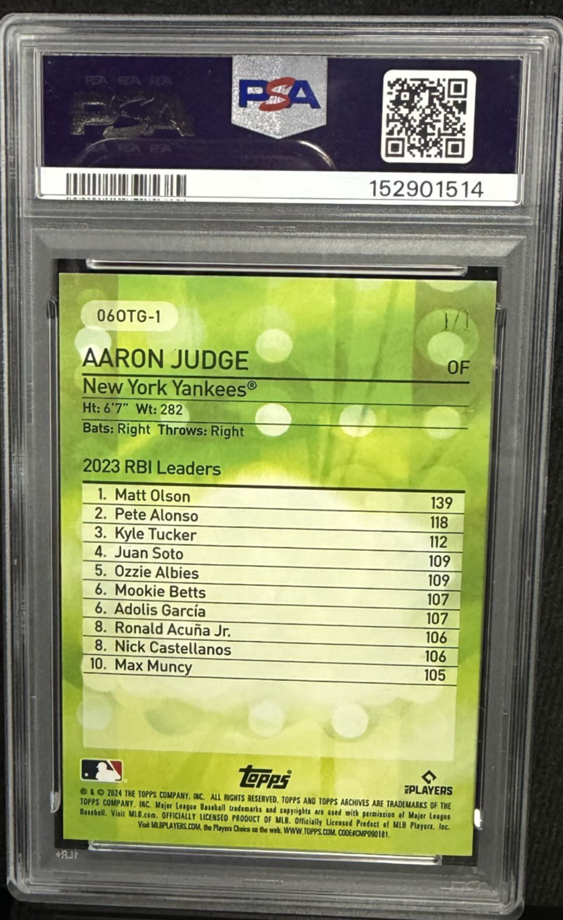 2024 Topps Archives 2006 Own the Game Aaron Judge 06OTG-1 FOIL FRACTOR /1
