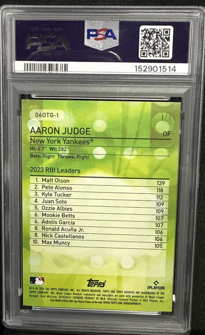 2024 Topps Archives 2006 Own the Game Aaron Judge 06OTG-1 FOIL FRACTOR /1