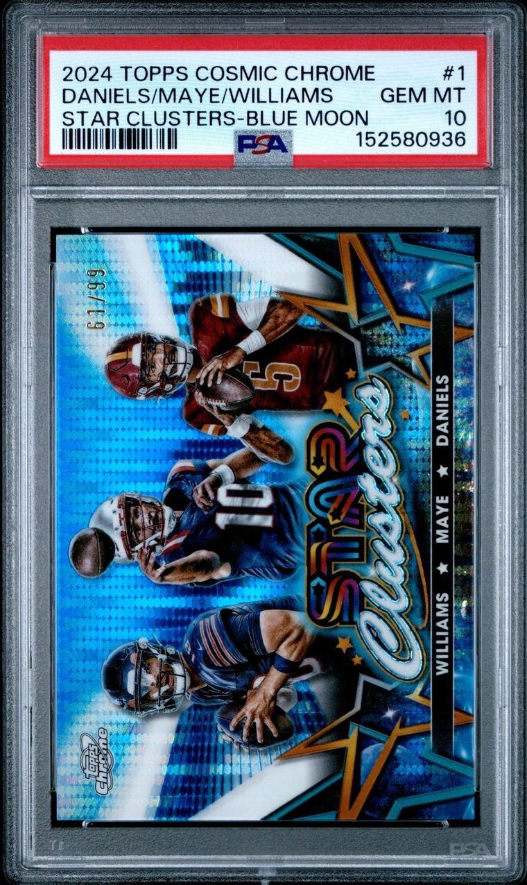 2024 TOPPS COSMIC CHROME STAR CLUSTERS CALEB WILLIAMS DRAKE MAYE JAYDEN BLUE /99