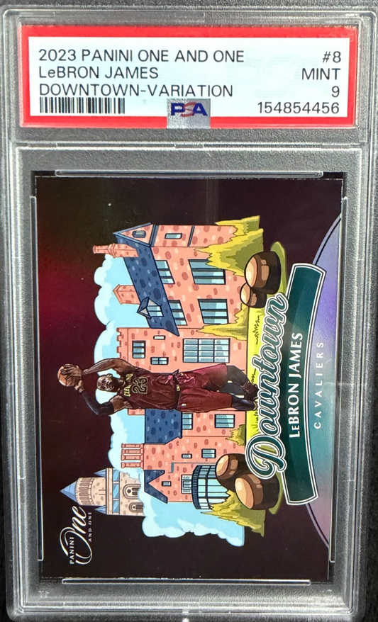 2023 Panini One and One Downtown #8 Lebron James PSA 9