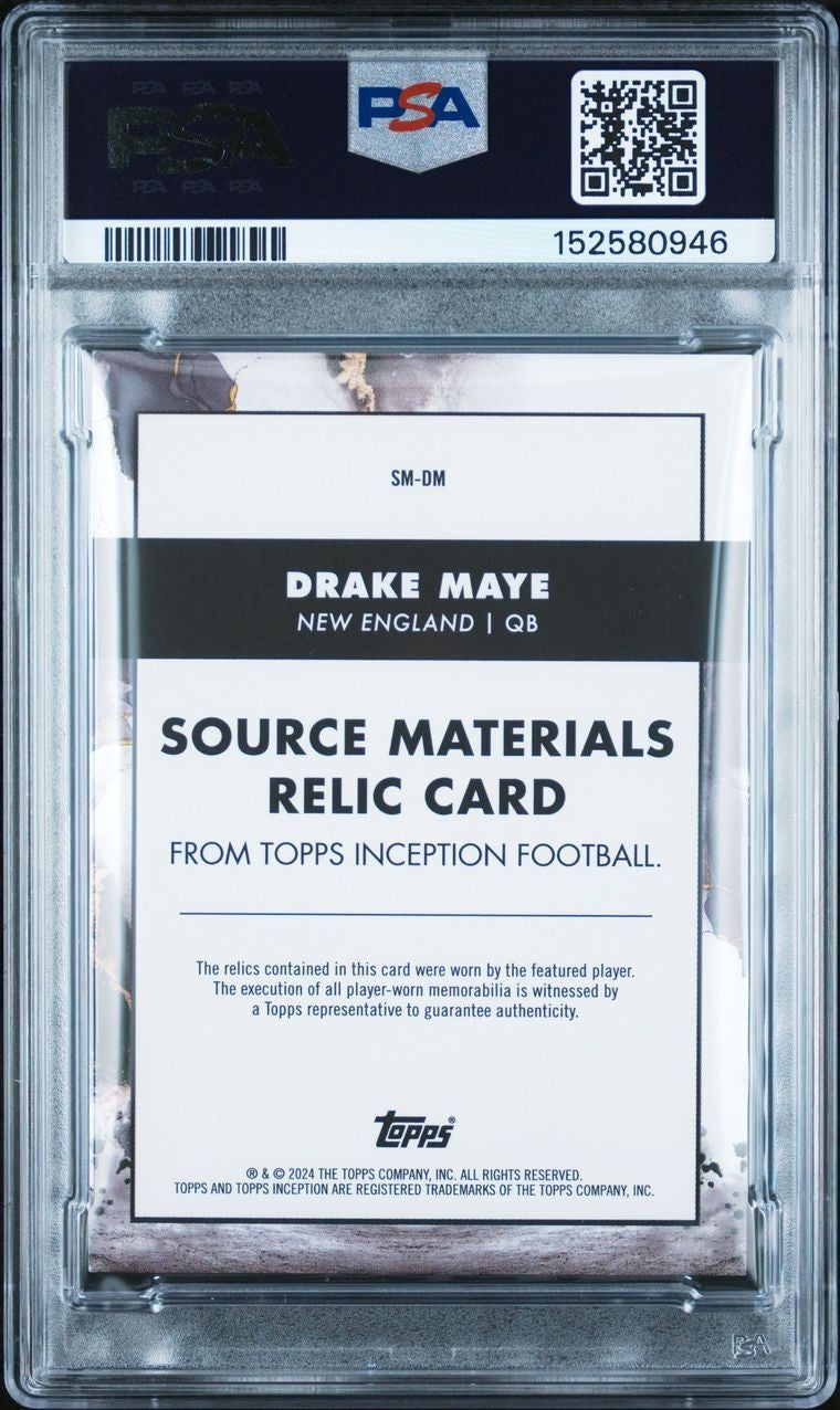2024 TOPPS INCEPTION SOURCE MATERIALS DRAKE MAYE #SM-DM ORANGE /50 DUAL PATCH RC