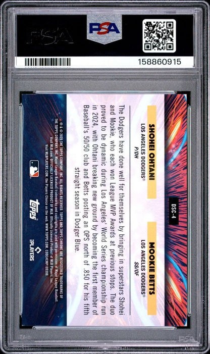 2025 Topps Cosmic Shohei Ohtani Mookie Betts PSA 9 Star Clusters /5 RARE