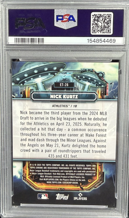 2025 Topps Cosmic Chrome - Extraterrestrial Talent Nick Kurtz RED /5 #ET-26 (RC)