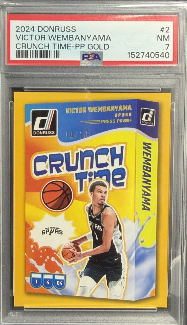 2024-25 Panini Donruss Crunch Time Victor Wembanyama #2 /10 gold PRESS PROOF