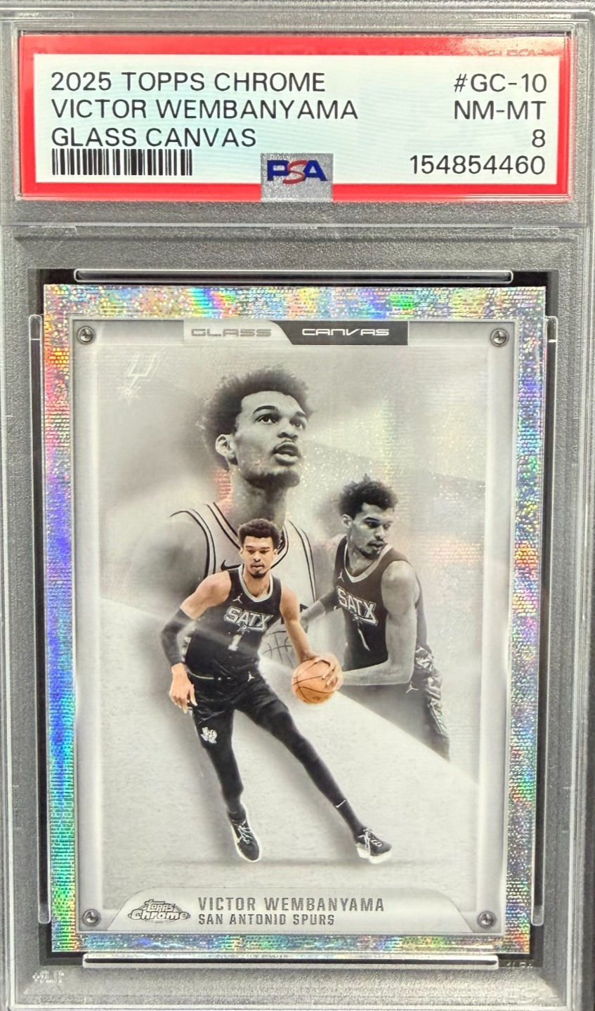 2025-26 Topps Chrome Glass Canvas Victor Wembanyama #GC-10 PSA 8