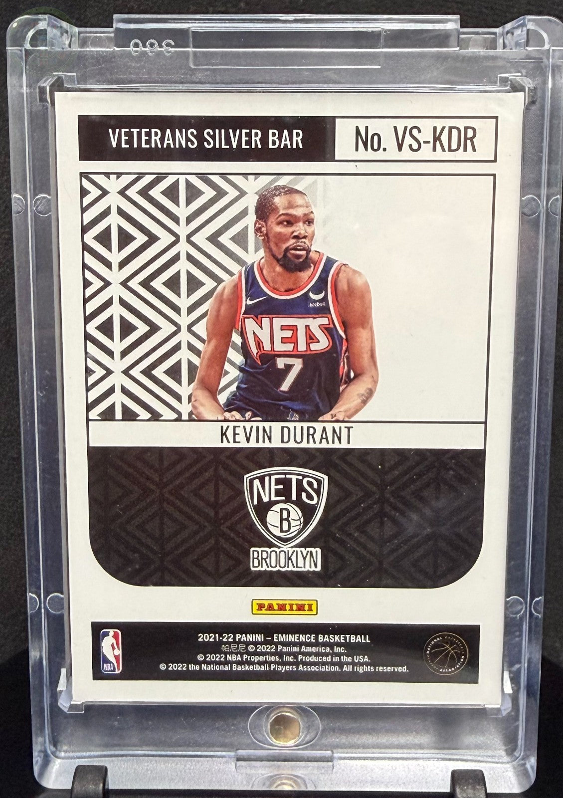 2021-22 Panini Eminence Kevin Durant 5/5 Veterans Gold Bar 1 Toz