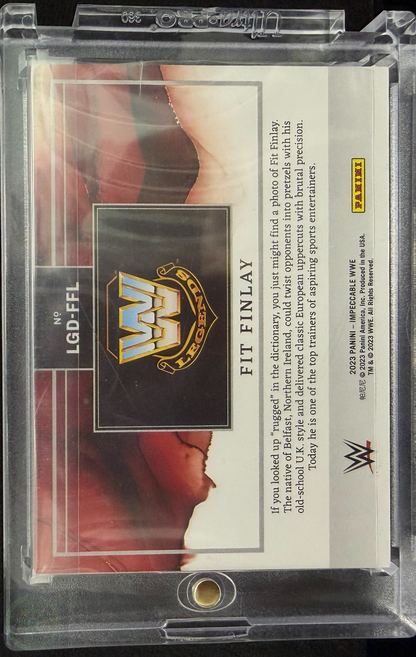 2023 Panini Impeccable WWE Fit Finlay gold Bar 1/2 Toz