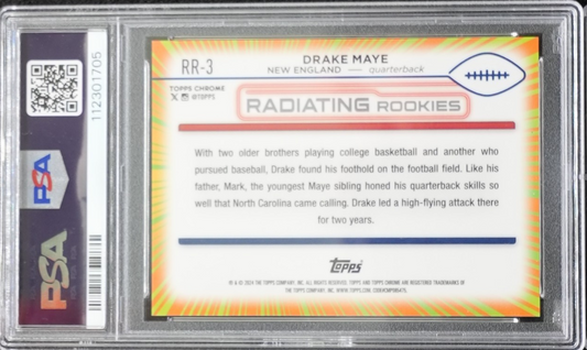 2024 Topps Chrome - Radiating Rookies Drake Maye #RR-3 (RC)