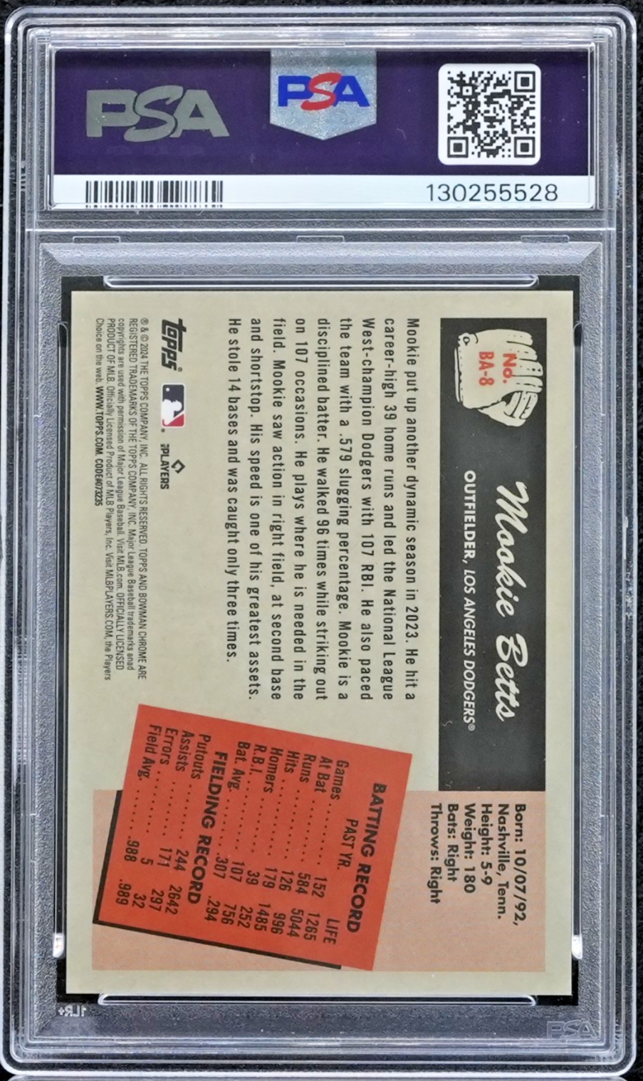 2024 Bowman - '55 Bowman Anime Mookie Betts #BA-8 Gold Refractor /50