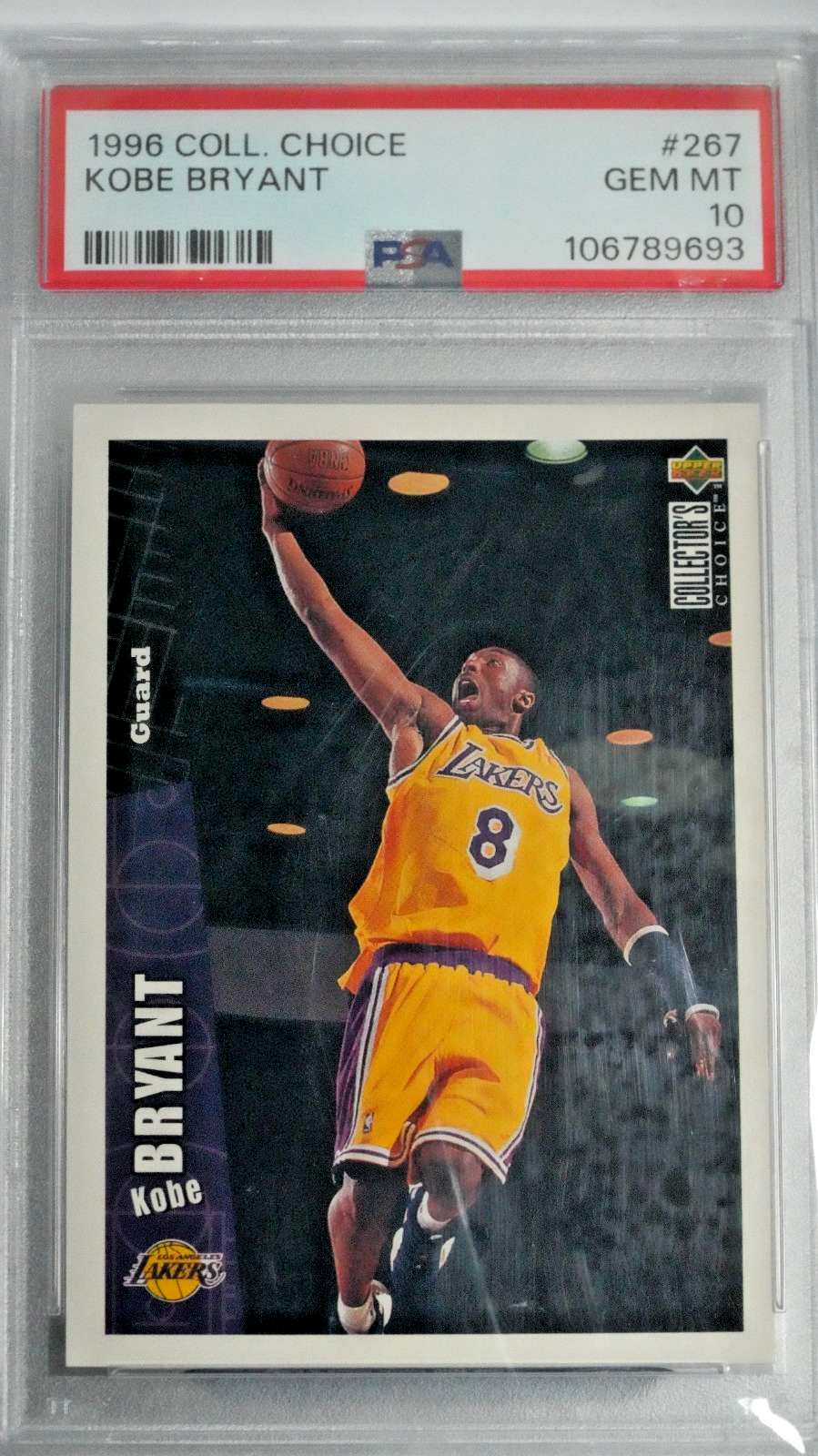 1996 UPPER DECK COLLECTORS CHOICE #267 KOBE BRYANT RC ROOKIE PSA 10