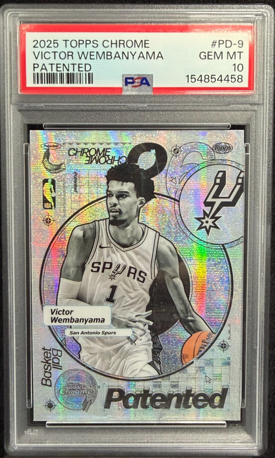 2025 Topps Chrome Basketball Patented Victor Wembanyama #PD-9 PSA 10