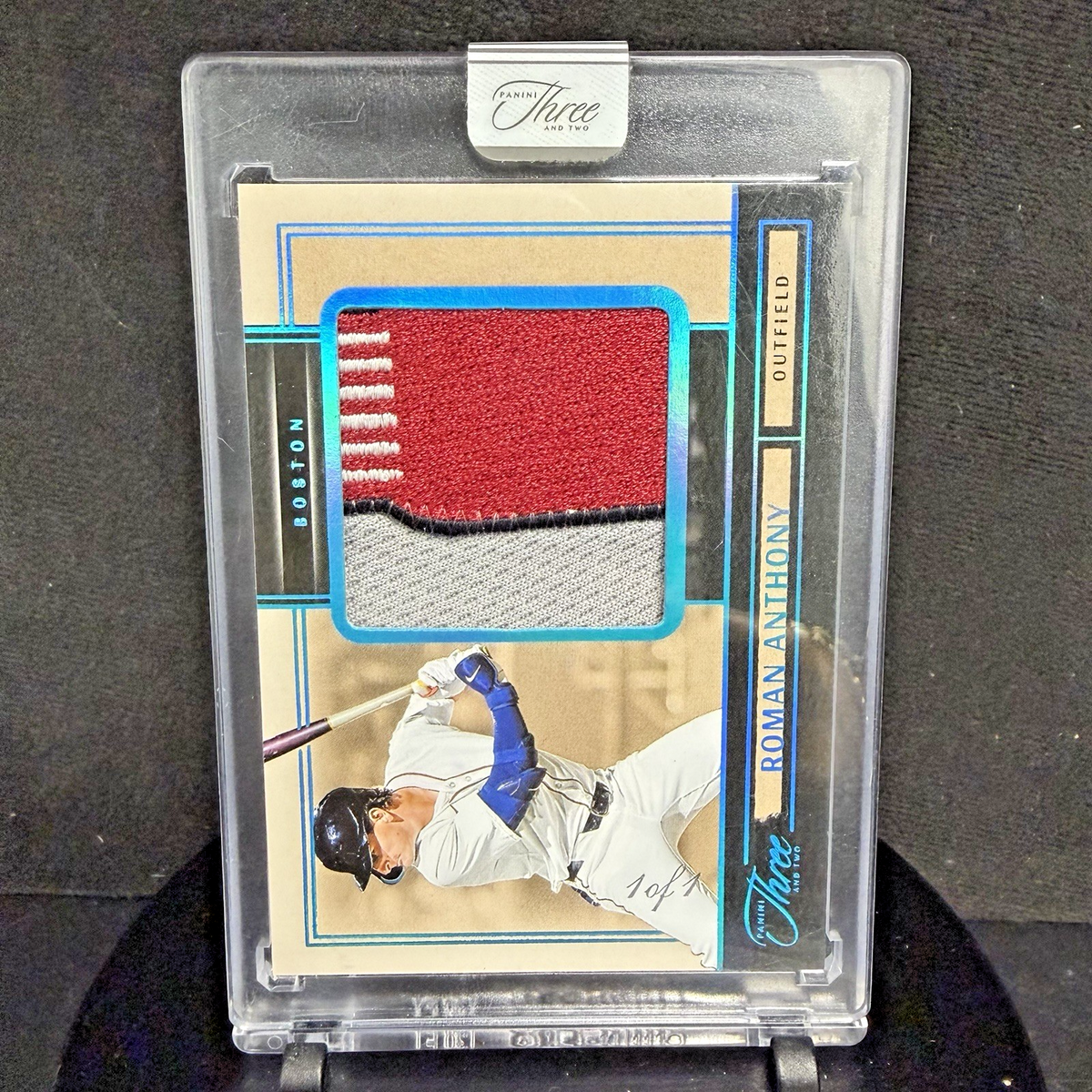 2025 PANINI THREE AND TWO PROSPECT SWATCHES JUMBO BATCH /1 ROMAN ANTHONY PS-RA