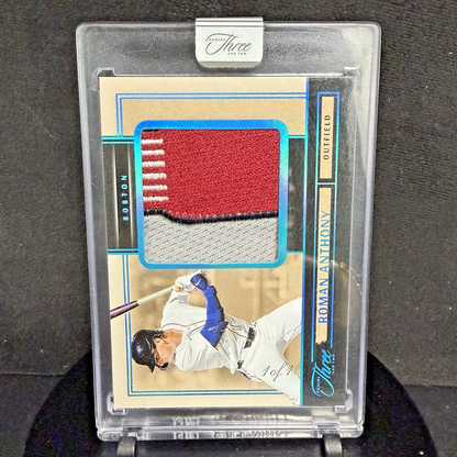 2025 PANINI THREE AND TWO PROSPECT SWATCHES JUMBO BATCH /1 ROMAN ANTHONY PS-RA