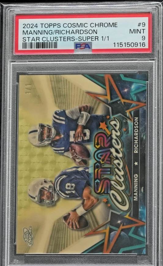 2024 Topps Cosmic Chrome Star Clusters Superfractor 1/1 Manning / Richardson