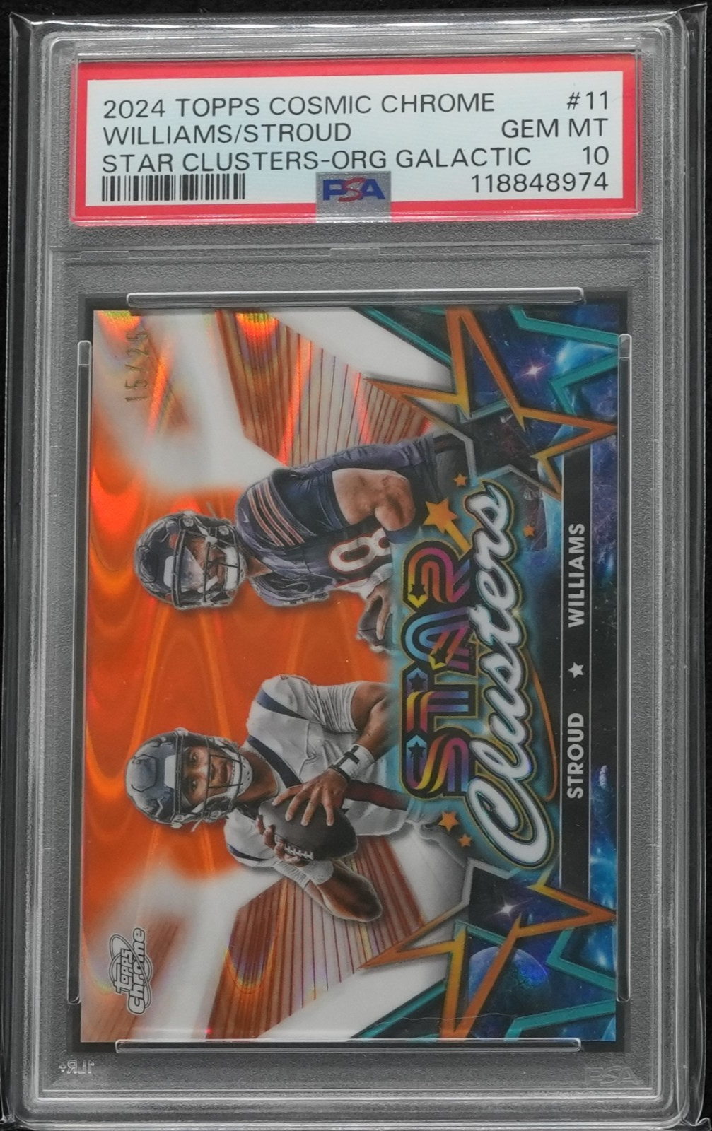 2024 Topps Cosmic Chrome Star Clusters Williams/Stroud 25 PSA 10