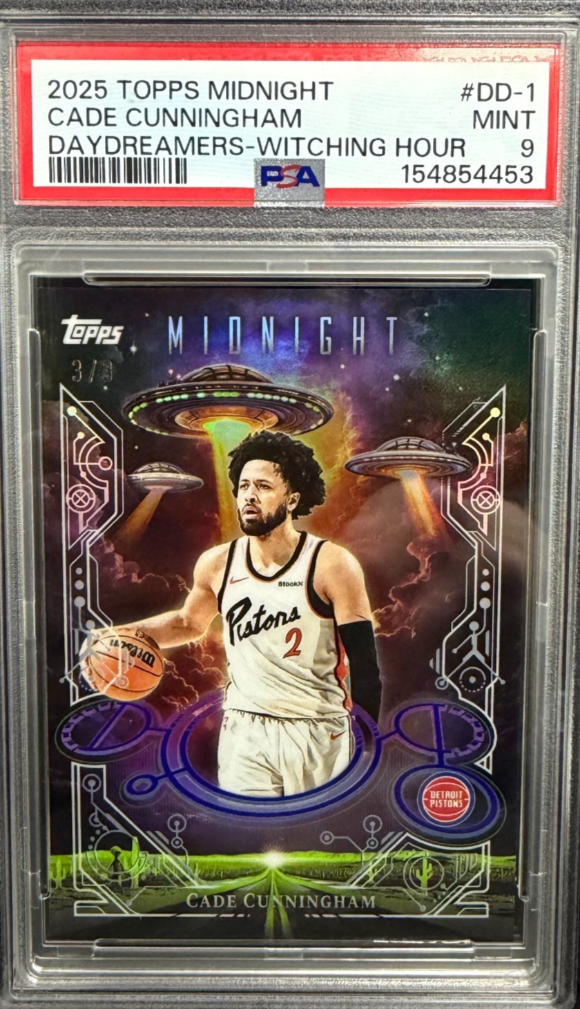 2025-26 Topps Midnight Daydreamers Cade Cunningham #DD-1 Twilight /3 PSA 9