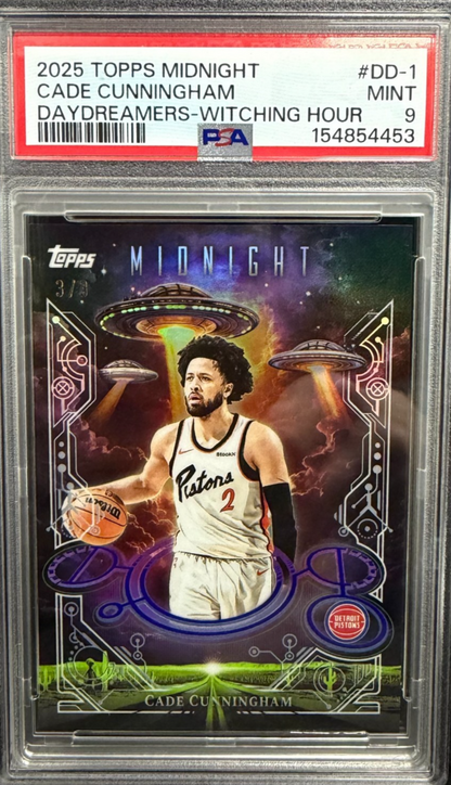 2025-26 Topps Midnight Daydreamers Cade Cunningham #DD-1 Twilight /3 PSA 9
