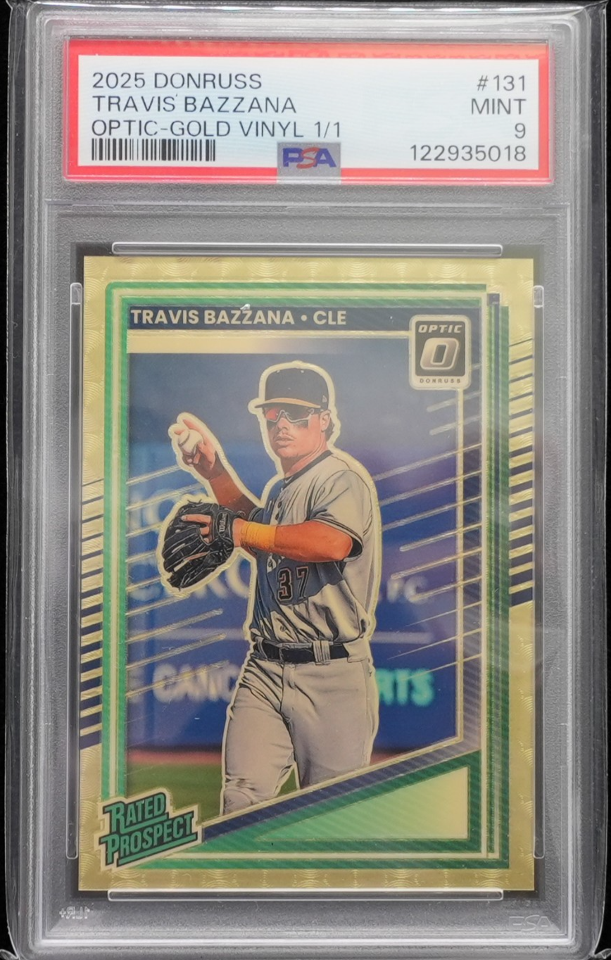 2025 Donruss Optic Rated #131 Gold Vinyl 1/1 Travis Bazzana PSA 9 SUPERFRACTOR
