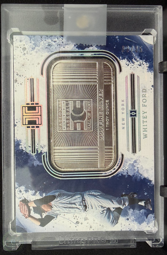2025 Panini Impeccable Whitey Ford Silver Bar 1 Toz