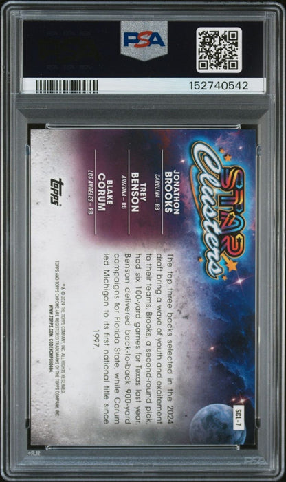 2024 TOPPS COSMIC CHROME FOOTBALL STAR CLUSTERS BROOKS BENSON CORUM SUPERFRACTOR