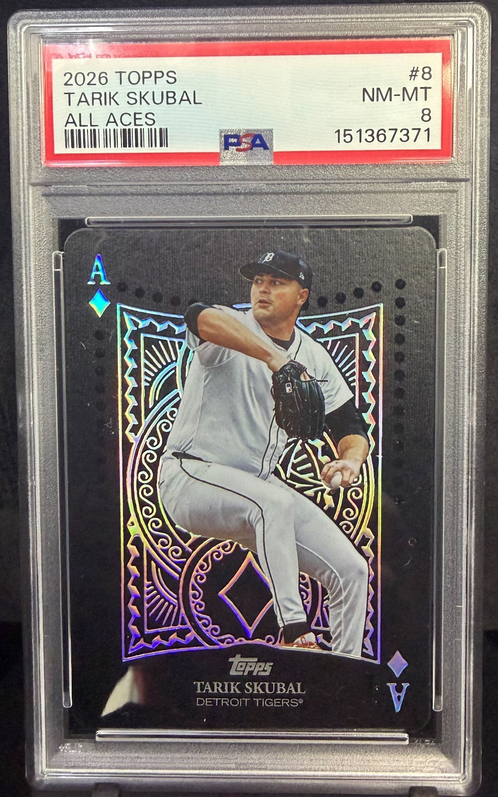2026 Topps Series 1 #AA-8 All Aces Tarik Skubal PSA 8
