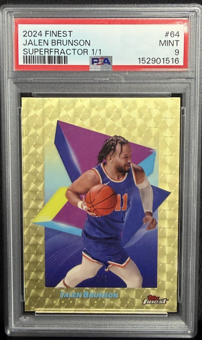 2024-25 Topps Finest Basketball Jalen Brunson SUPERFRACTOR /1 #64 PSA 9 !!!!!!!!
