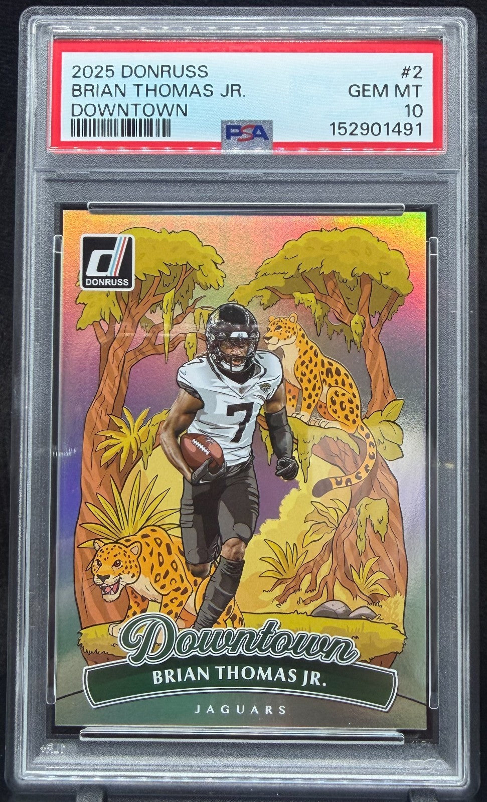 2025 Donruss Optic Downtown 2 Brian Thomas Jr. PSA 10