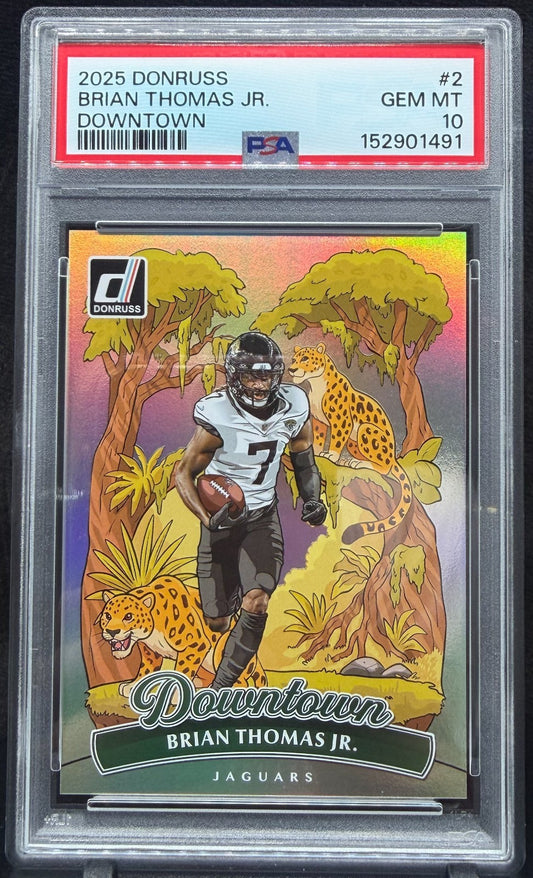 2025 Donruss Optic Downtown 2 Brian Thomas Jr. PSA 10