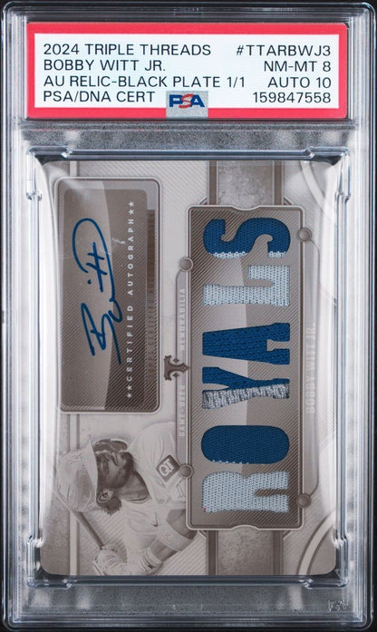 2024 Topps Triple Threads Auto Relics Bobby Witt Jr. TTAR-BWJ3 1/1 SUPERFRACTOR