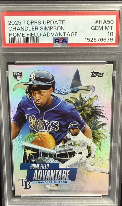 2025 Topps Update Home Field Advantage Chandler Simpson #HA-50 (RC) PSA 10