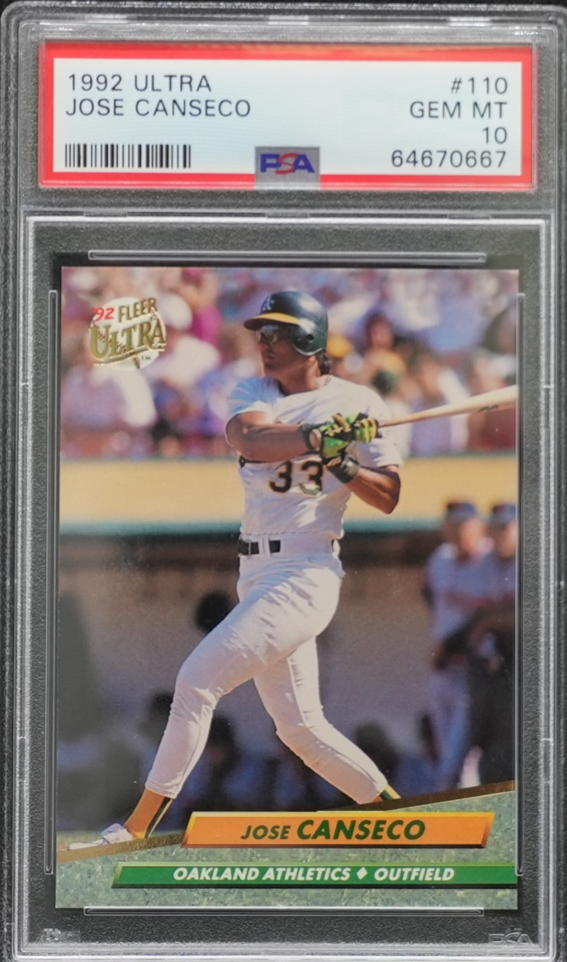 1992 Fleer Ultra #110 Jose Canseco PSA Gem Mint 10